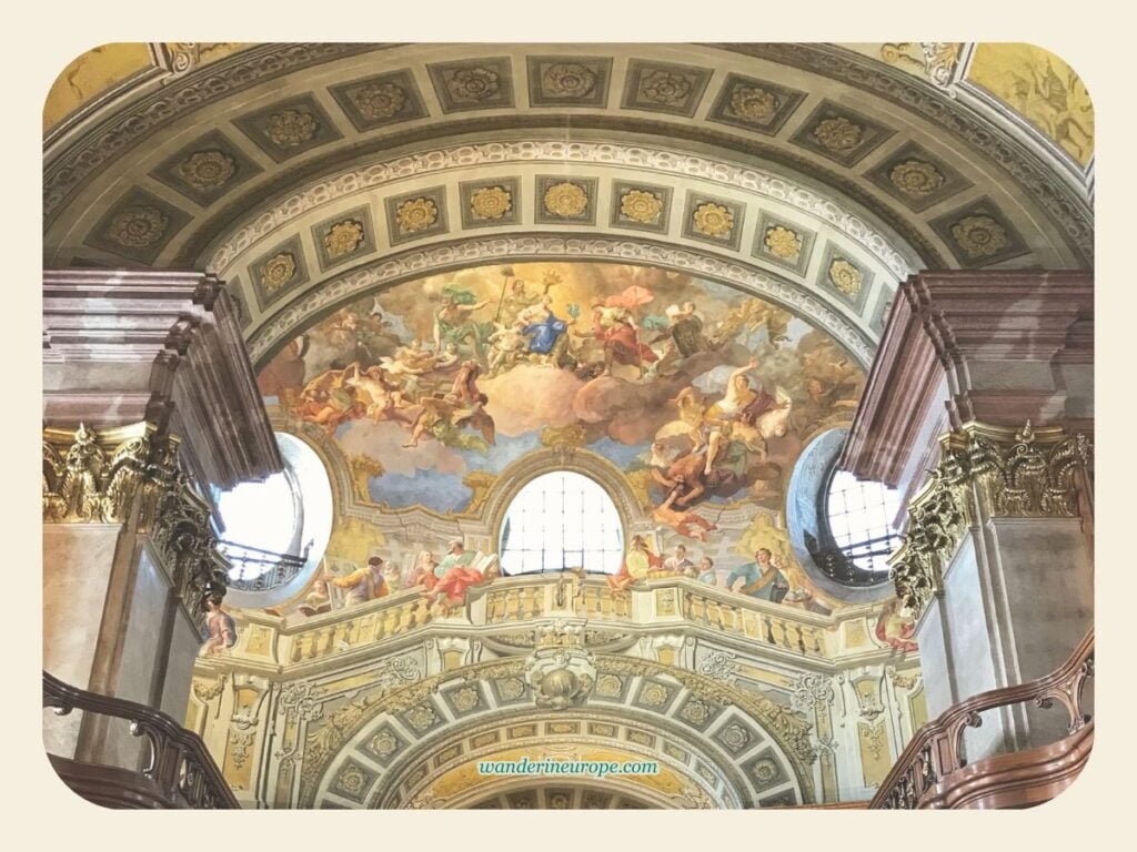 Vienna’s Interiors: A Wanderer’s Guide to Must-See Artworks 19 A closer look at the interiors and Apotheosis of Charles VI inside the Austrian National Library, Vienna, Austria