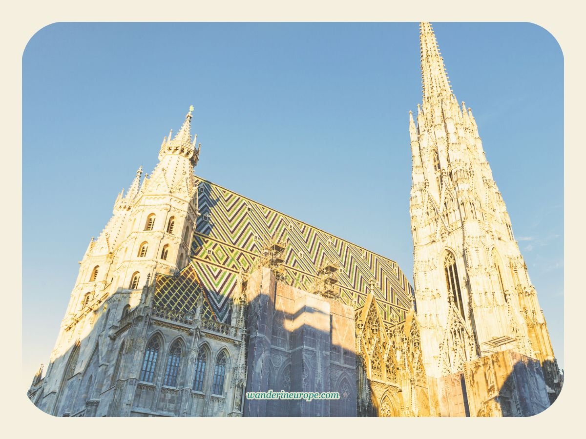 Vienna 44 Golden hour appearance of Stephansdom, a stunning place free to visit in Vienna, Austria