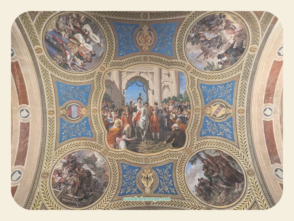 Vienna’s Interiors: A Wanderer’s Guide to Must-See Artworks 44 Historical dome frescoes in the Hall of Fame of the Museum of Military History in Vienna, Austria