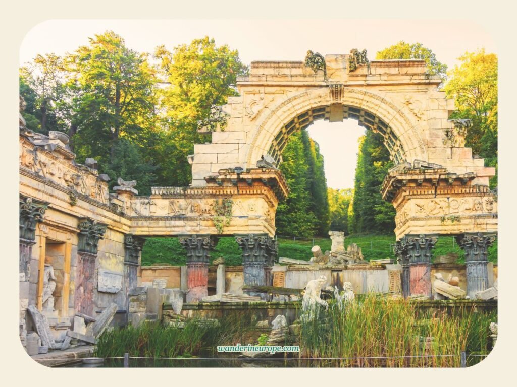 Vienna One-Day Budget Itinerary: Sightseeing Top Attractions 31 The Roman Ruins — a notable feature of the Schonbrunn Palace Garden profound to Habsburgs, Vienna, Austria