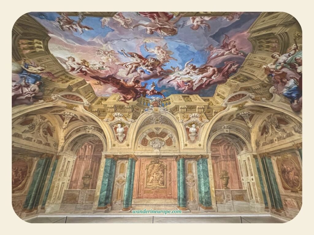 The Triumphs of Aurora in the Carlone Hall in Upper Belvedere Palace, Vienna, Austria