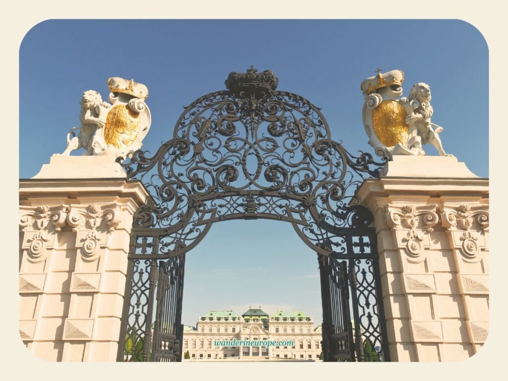 20 Beautiful Places in Vienna You Can Visit for FREE 8 The beautiful gate of Belvedere Palace, its garden is a free attraction in Vienna, Austria