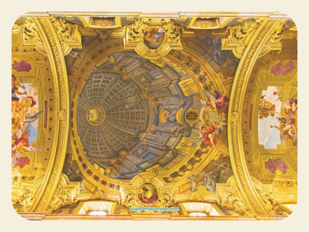 20 Beautiful Places in Vienna You Can Visit for FREE 44 The impressive dome fresco in Jesuitenkirche, a free place to visit in Vienna, Austria