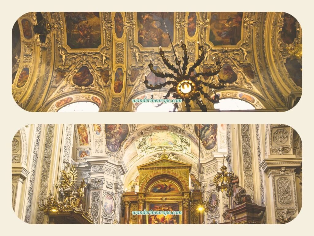 20 Beautiful Places in Vienna You Can Visit for FREE 47 The incredible details, frescoes, and stucco works inside Dominikanerkirche, a free place to visit in Vienna, Austria