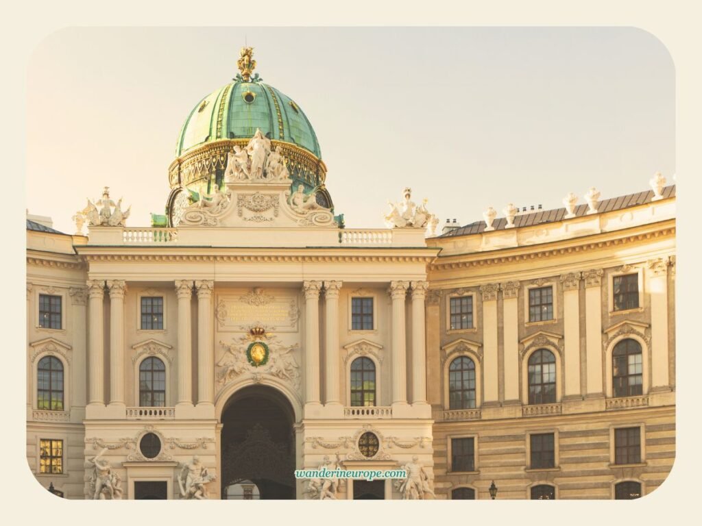 Vienna One-Day Budget Itinerary: Sightseeing Top Attractions 15 The view of Hofburg from Michaelerplatz in Vienna, Austria