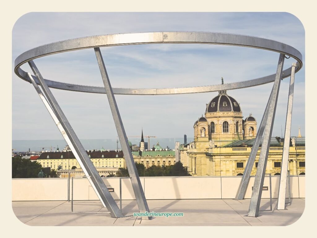 View from MQ Libelle, a viewpoint in the city that's free to visit, Vienna, Austria