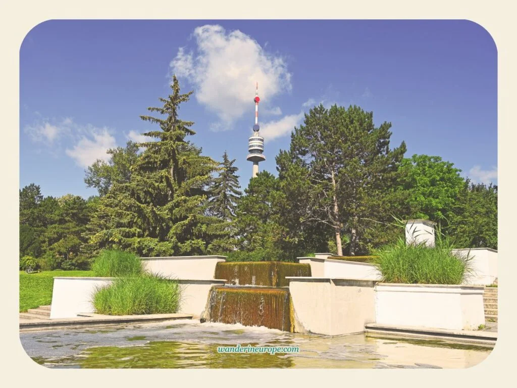 20 Beautiful Places in Vienna You Can Visit for FREE 29 View of Danube Tower from Danube Park, a free place to visit in Vienna, Austria