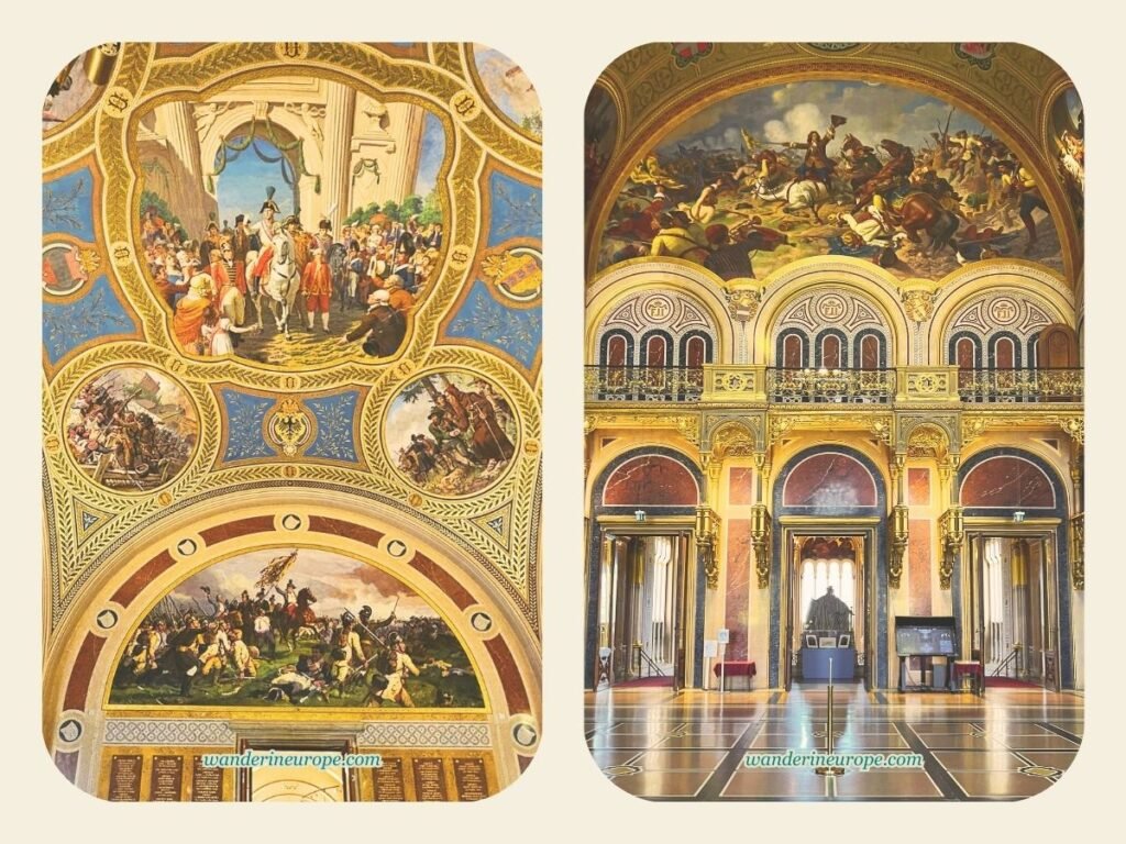 Three Days Vienna Itinerary: History, Art, and Architecture 14 Beautiful artworks and architecture also await inside the Museum of Military History — Feldherrenhalle and Ruhmeshalle — first destination part 2 — day two of three, itinerary for Vienna, Austria