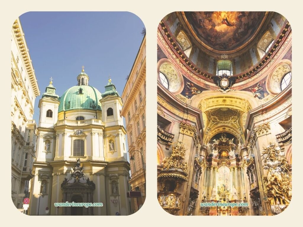 Three Days Vienna Itinerary: History, Art, and Architecture 7 Don’t forget to visit Peterskirche when you explore Old Town Vienna, and you’ll see magnificent baroque architecture — fourth destination part 2 — day one of three, itinerary for Vienna, Austria
