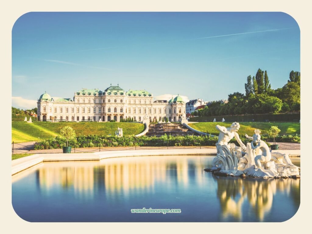 2-Day Vienna Itinerary: Visiting the Highlights & Viewpoints 4 One of the best views in the baroque garden of Belvedere Palace, first destination — day 1 of 2 in Vienna, Austria