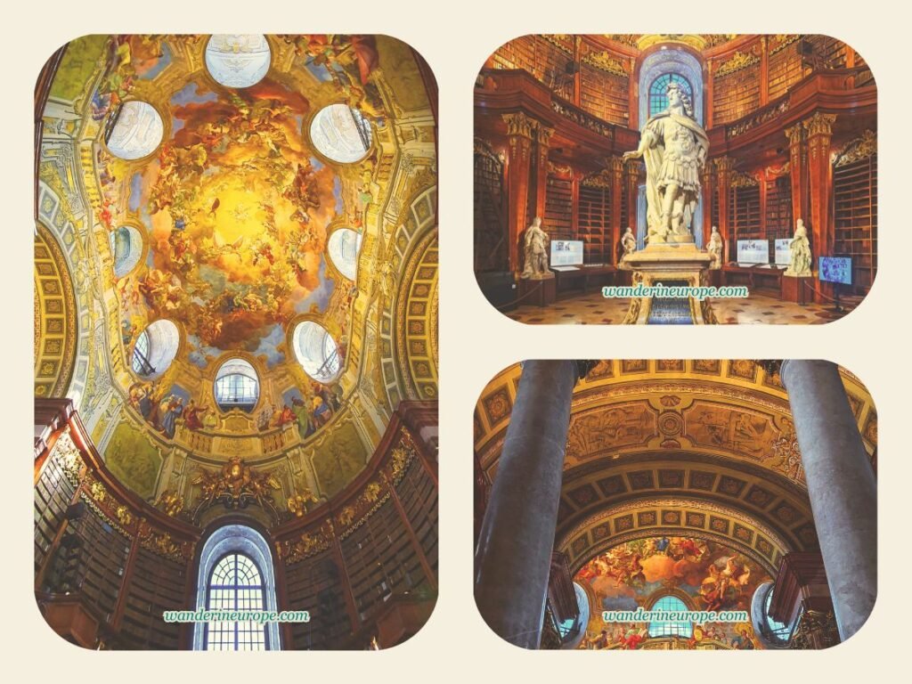 2-Day Vienna Itinerary: Visiting the Highlights & Viewpoints 14 The breathtaking interiors of the Austrian National Library inside Hofburg, second destination — day 1 of 2 in Vienna, Austria