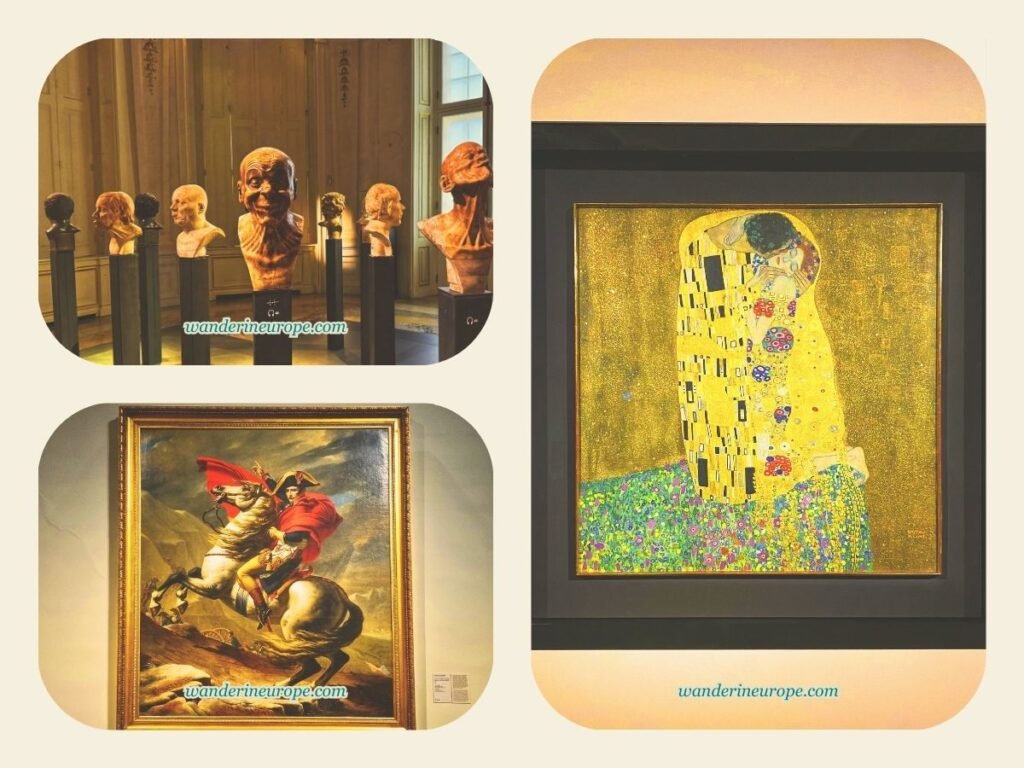 Three Days Vienna Itinerary: History, Art, and Architecture 31 The highlights of the Upper Belvedere Palace are Gustav Klimt’s The Kiss, Character Heads, and Napoleon Crossing the Alps — second destination part 5 — day three of three, itinerary for Vienna, Austria