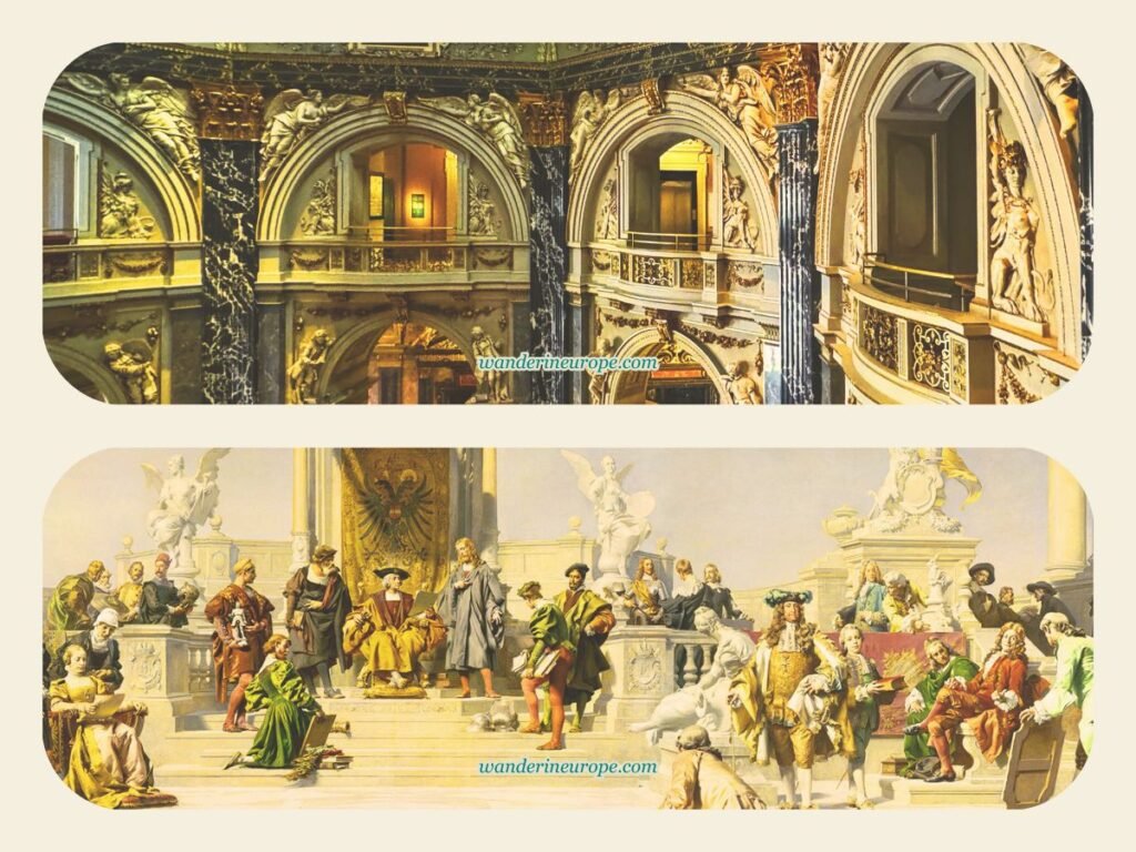 2-Day Vienna Itinerary: Visiting the Highlights & Viewpoints 18 The stunning architecture and frescoes inside Kunsthistorisches Museum, third destination — day 1 of 2 in Vienna, Austria
