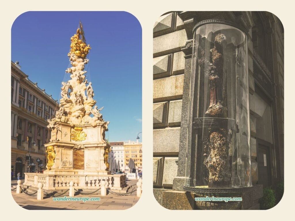 Three Days Vienna Itinerary: History, Art, and Architecture 6 Then, wander the Old Town in the late afternoon — Visit Graben, Wiener Pestsäule, and Stock im Eisen — fourth destination part 1 — day one of three, itinerary for Vienna, Austria