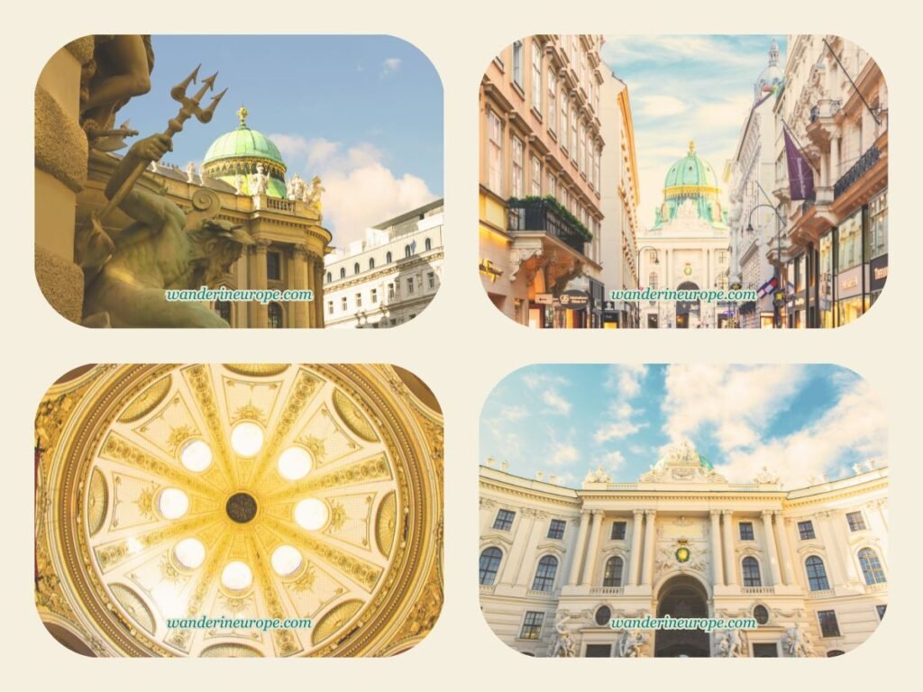 2-Day Vienna Itinerary: Visiting the Highlights & Viewpoints 12 Wanderer around Hofburg to see incredible architecture — the images here are seen from Michaelerplatz beside Hofburg, second destination — day 1 of 2 in Vienna, Austria