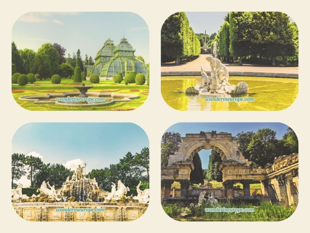 Three Days Vienna Itinerary: History, Art, and Architecture 17 You might like to explore the gardens of Schönbrunn Palace — Check out the Roman Ruins, Neptune Fountain, and more — second destination part 2 — day two of three, itinerary for Vienna, Austria