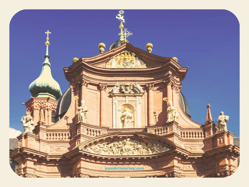 5 Beautiful Churches to See in Würzburg on Your Trip 7 Facade of Neumunster, Wurzburg, Germany