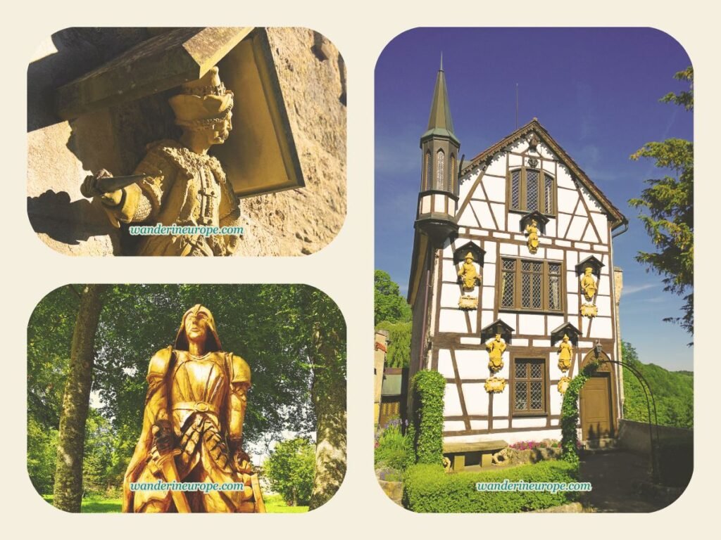 Sculptures inside Lichtenstein Castle, Germany