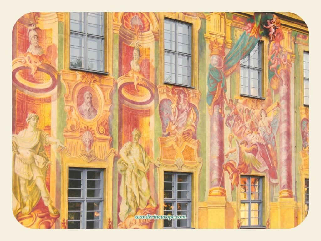 Discover Bamberg's unique Old Town Hall (Altes Rathaus) 7 A true western mural on the facade of Altes Rathaus, Bamberg, Germany