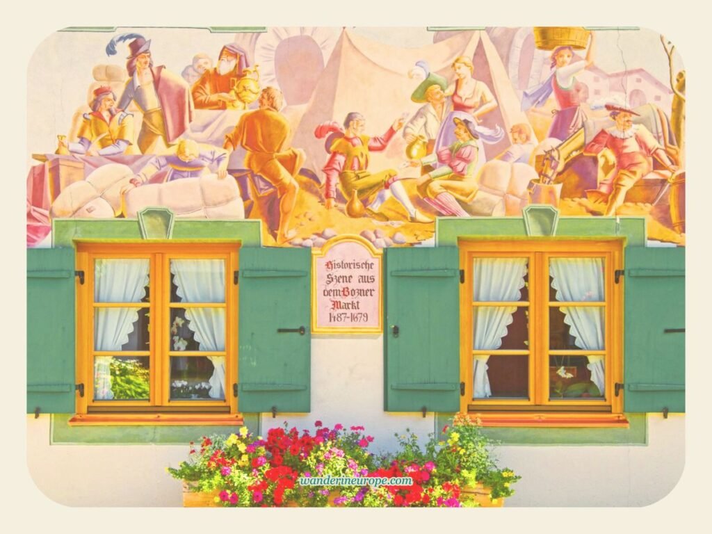 Your Guide to 10 Things to Do in Mittenwald, Bavarian Alps 25 Another colorful mural that depicts the heritage of Mittenwald, Germany