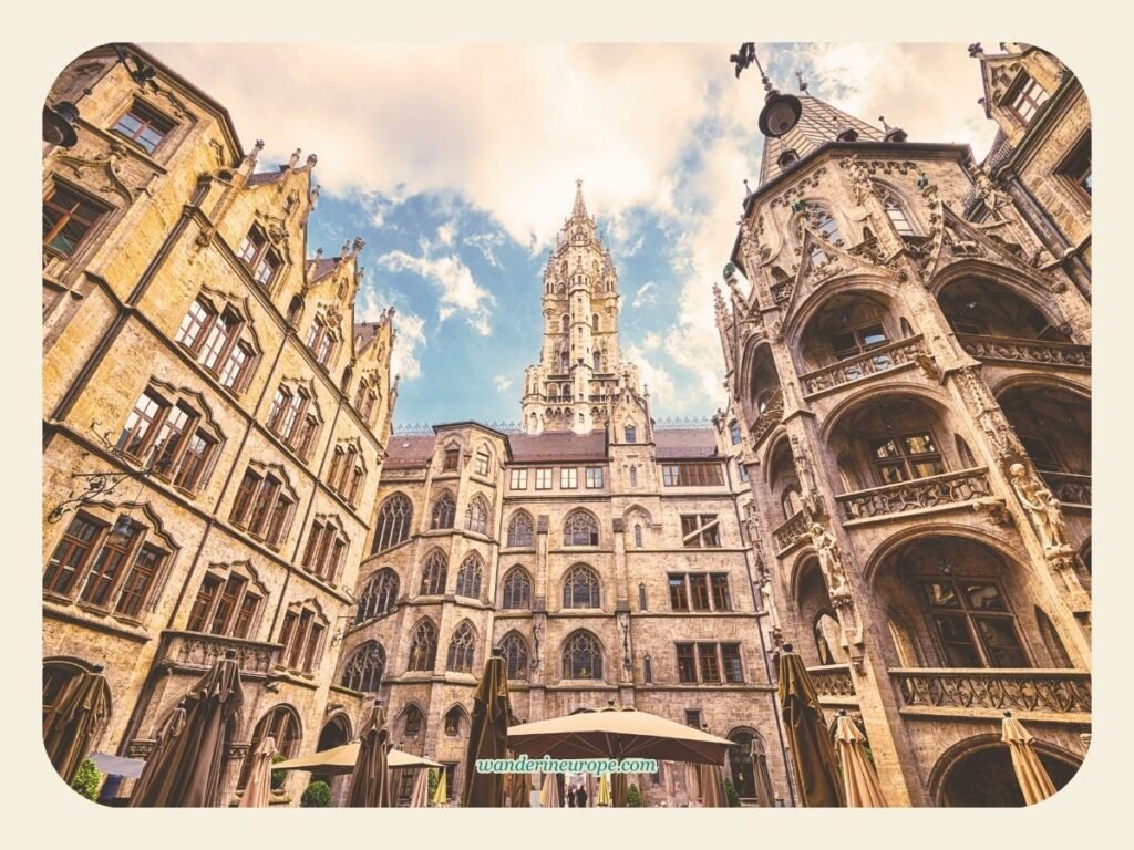 10 Beautiful Places in Munich for First-Timers and Explorers 23 Another view inside the courtyard of Neues Rathaus, Marienplatz, Munich, Germany