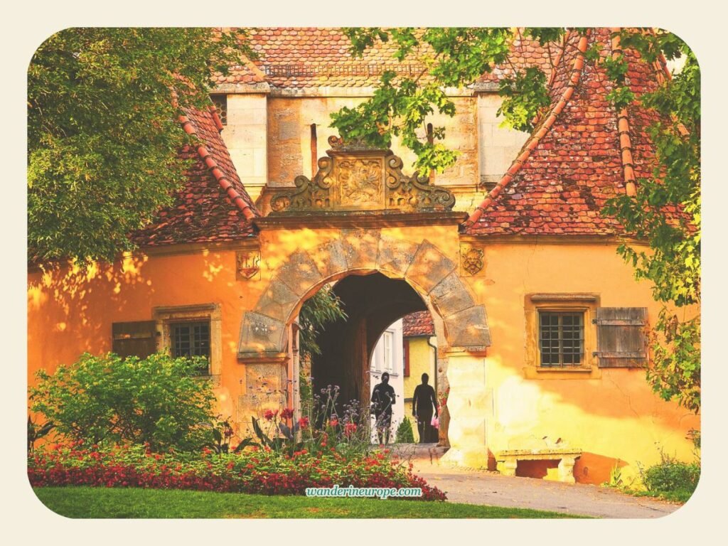 Burgtor, a notable gate on the wall of Rothenburg ob der Tauber, Germany