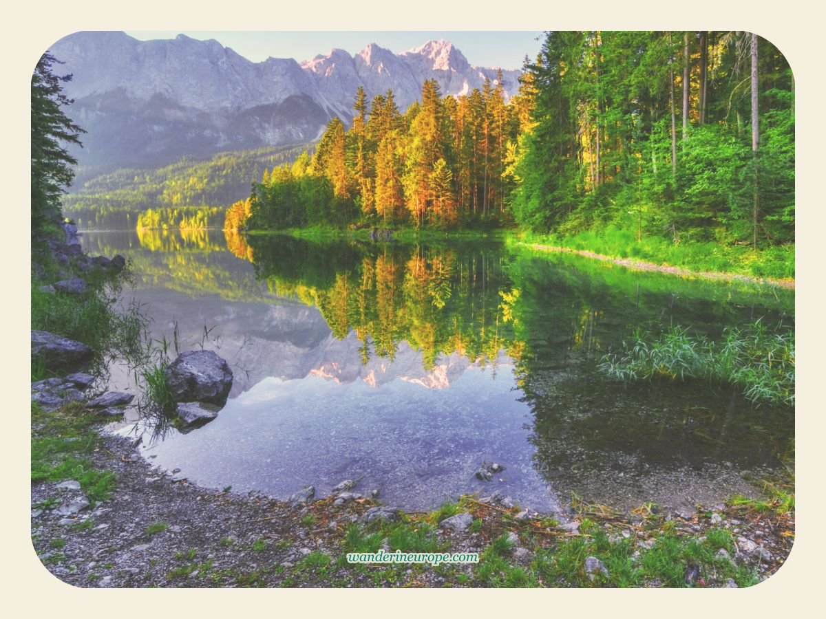 10 Stunning Bucket List Destinations in Southern Germany 27 Eibsee and the view of the Bavarian Alps near Garmisch-Partenkirchen, Germany