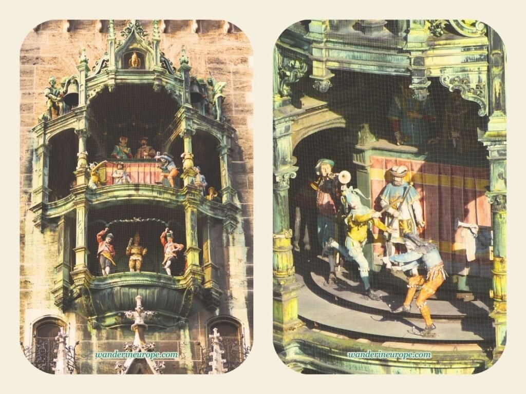 10 Beautiful Places in Munich for First-Timers and Explorers 21 Glockenspiel mechanical clock on the facade of Neues Rathaus, seen from Marienplatz, Munich, Germany