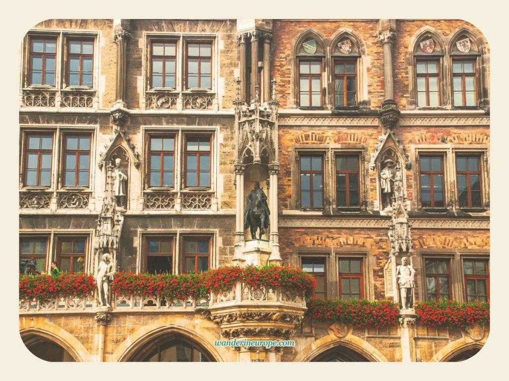10 Beautiful Places in Munich for First-Timers and Explorers 17 Gothic details and sculptures on the facade of Neues Rathaus, Marienplatz, Munich, Germany