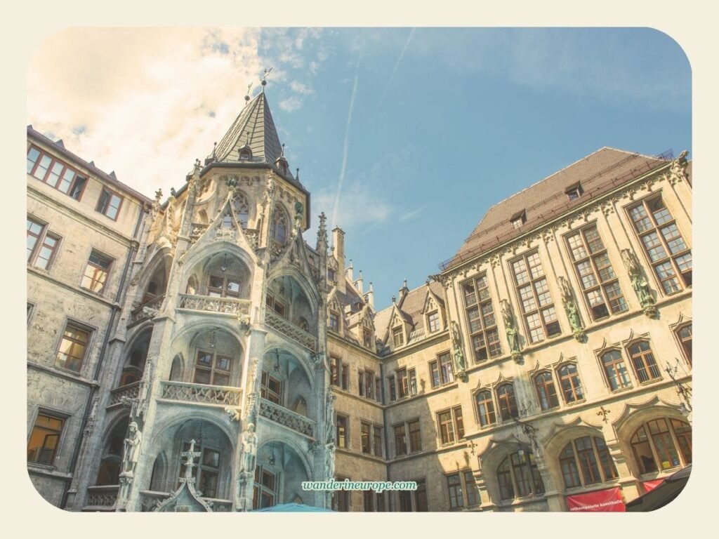 10 Beautiful Places in Munich for First-Timers and Explorers 22 Inside the courtyard of Neues Rathaus, Marienplatz, Munich, Germany