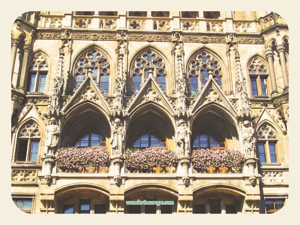 10 Beautiful Places in Munich for First-Timers and Explorers 26 More Gothic details and sculptures on the facade of Neues Rathaus, Marienplatz, Munich, Germany