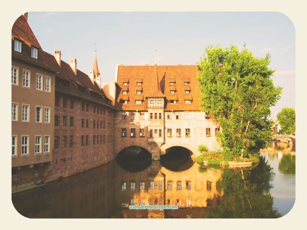 Museumsbrücke (view), Nuremberg, Germany