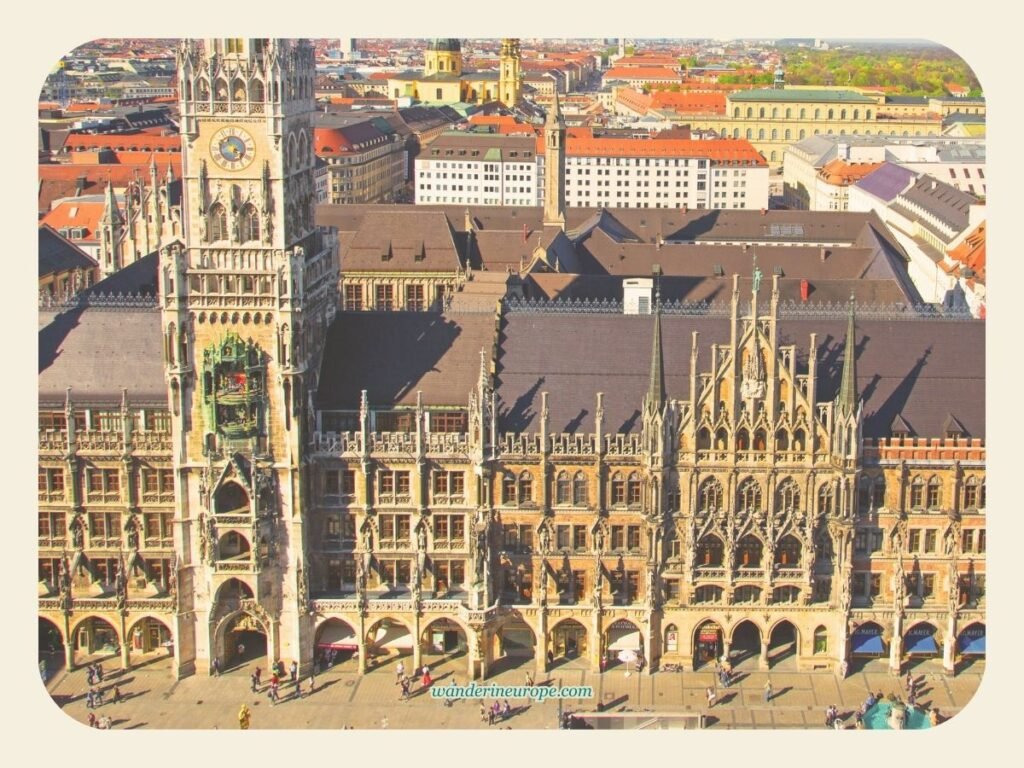 10 Beautiful Places in Munich for First-Timers and Explorers 19 Overlooking view of Marienplatz from Peterskirche, Munich, Germany
