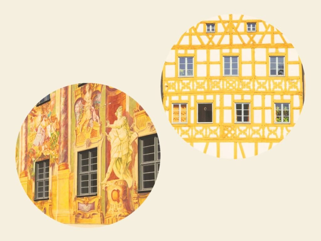A Guide to Discovering Bamberg’s Highlights & Unique Sights 3 Photo Inspiration_ mural-filled and timber-framed facades of Old Town Hall Bamberg, Germany