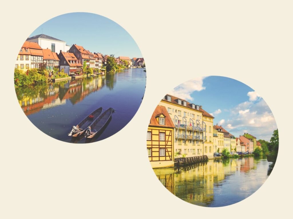 A Guide to Discovering Bamberg’s Highlights & Unique Sights 2 Photo Inspiration_ sights along Regnitz River in Bamberg, Germany