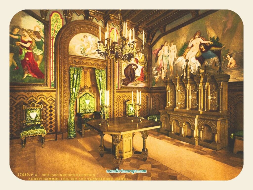 A Quick Summary: Neuschwanstein Castle Tour Expectations 5 Study Room, Neuschwanstein Castle, Schwangau, Germany