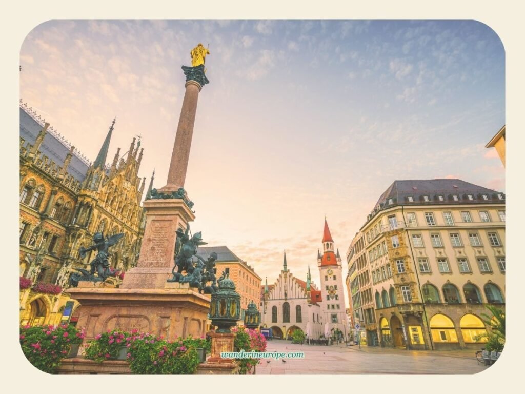 10 Beautiful Places in Munich for First-Timers and Explorers 27 Sunset hours in Marienplatz, Munich, Germany
