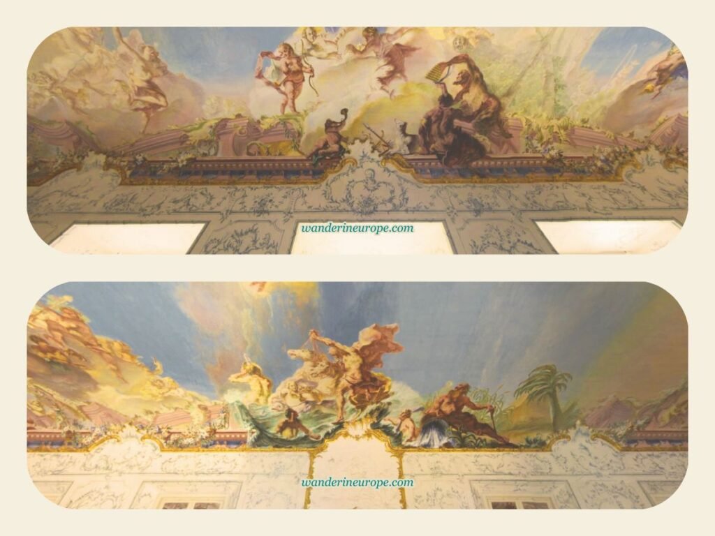 Explore Bamberg’s Scenic Castles and Magnificent Palaces 10 The beautiful Rococo frescoes in Seehof Palace, near Bamberg, Germany