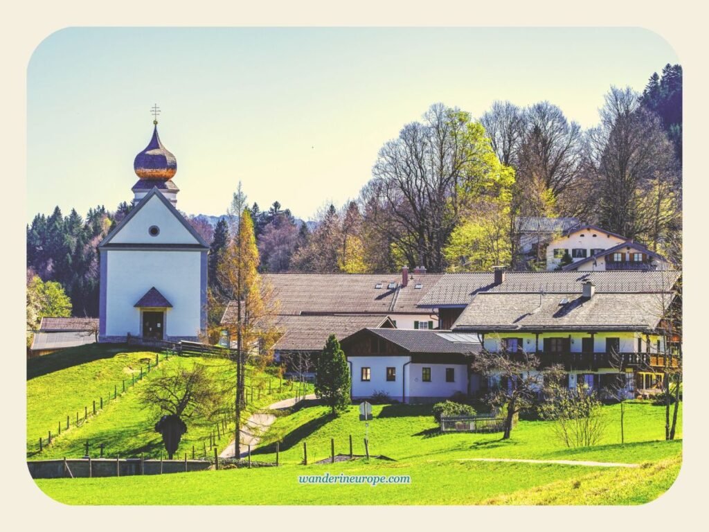 Hidden Gems and Lesser-Known Spots in Garmisch-Partenkirchen 3 The church of Kirchdorf Wamberg near Garmisch-Partenkirchen, Germany