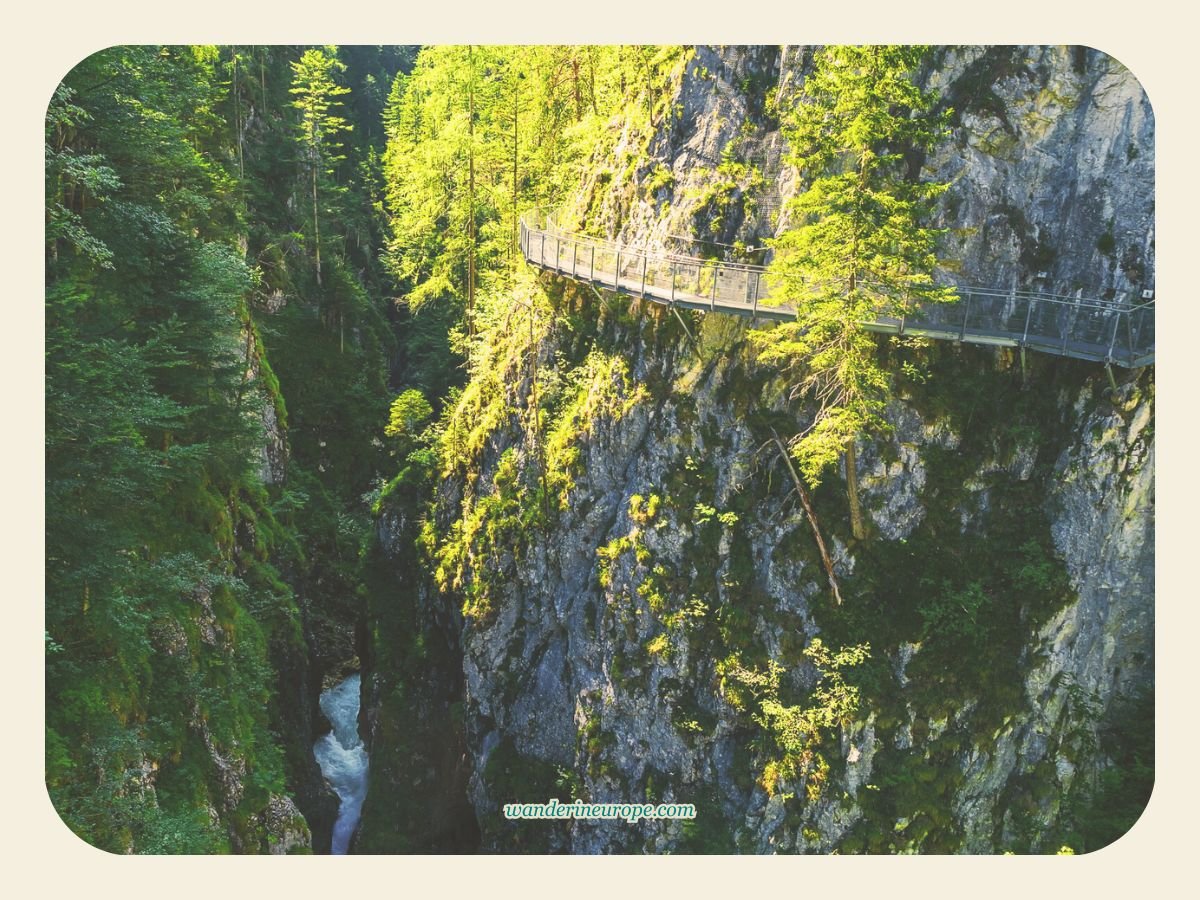 Your Guide to 10 Things to Do in Mittenwald, Bavarian Alps 4 The dizzying trail in the Leutasch Gorge near Mittenwald, Germany