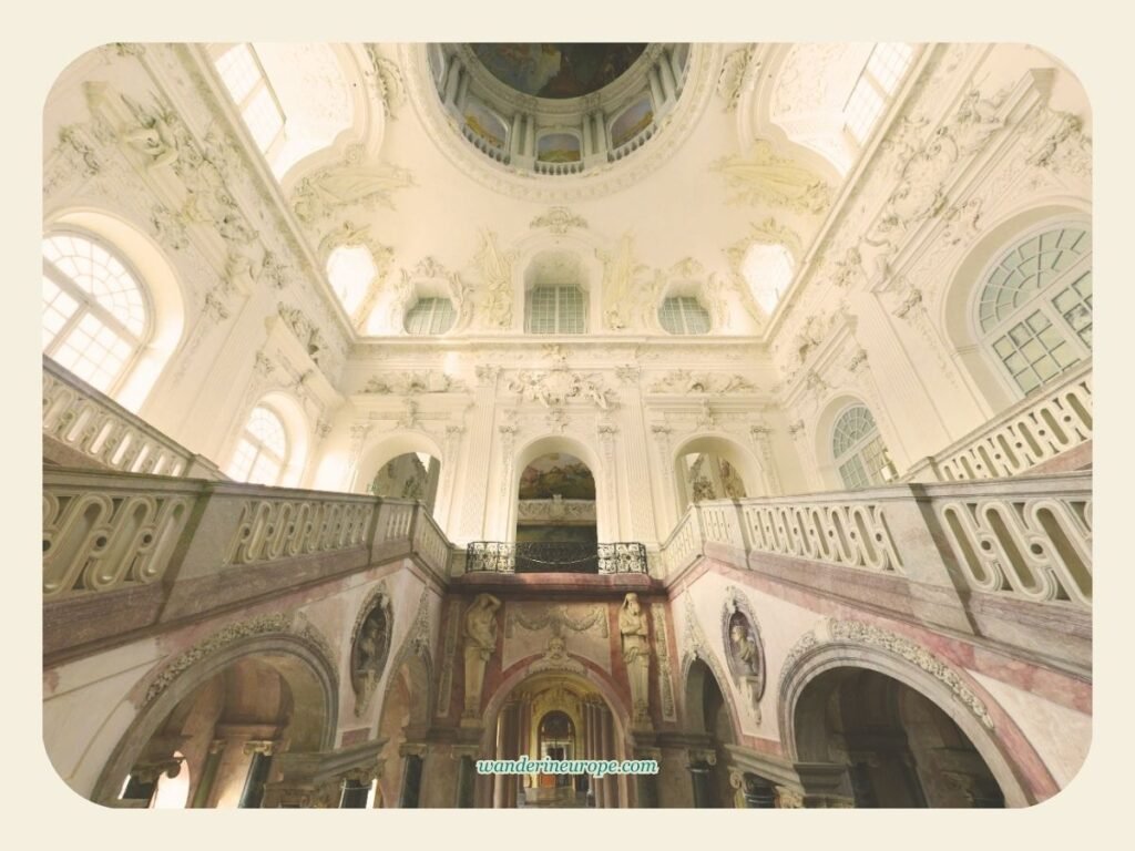 10 Beautiful Places in Munich for First-Timers and Explorers 92 The spectacular staircase of Neues Schloss Schleissheim, Munich, Germany