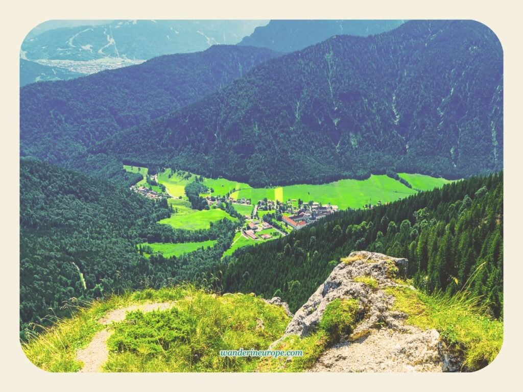 View Ettal from Laber Mountain near Oberammergau, Germany