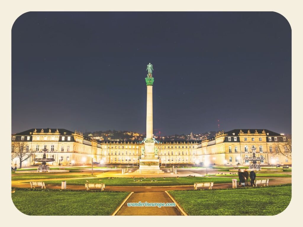 Exploring the Top Attractions at Schlossplatz, Stuttgart 4 View of Jubilee Tower from Schlossplatz, Stuttgart, Germany