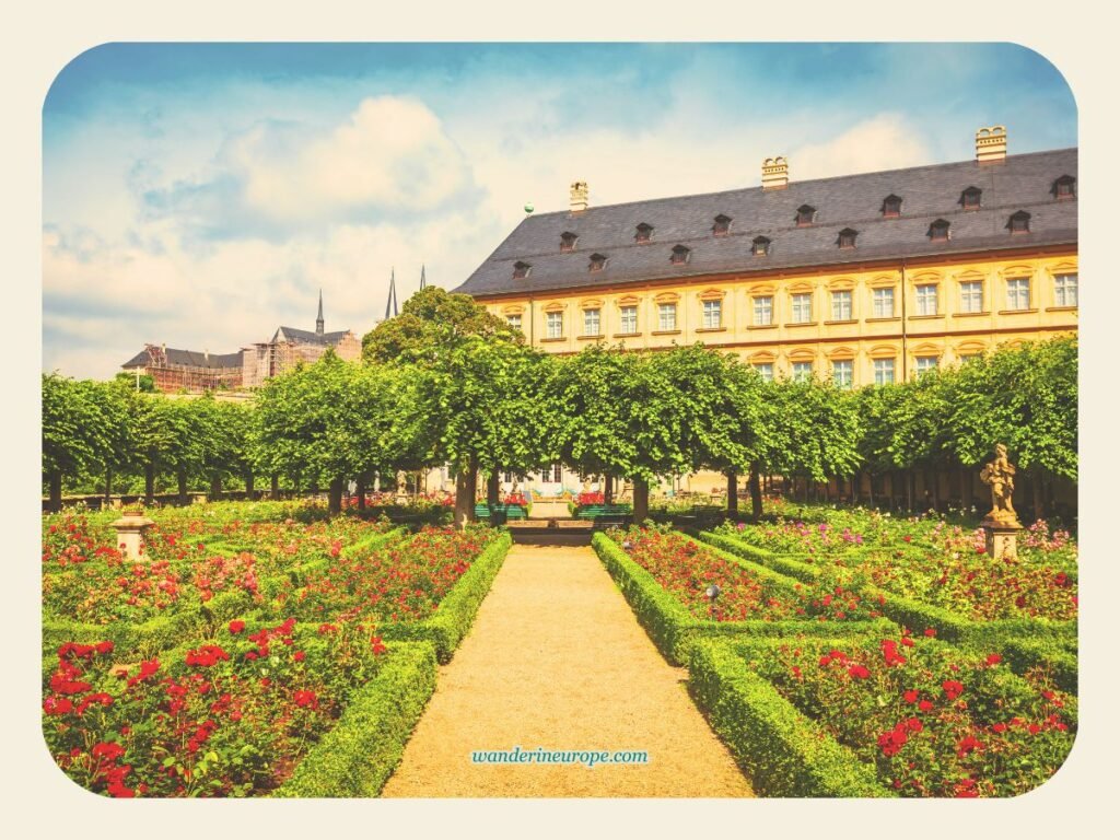 Exploring Old Town Bamberg: Must-See Sights and Experiences 11 View of Neue Residenz from the Rose Garden, Bamberg, Germany