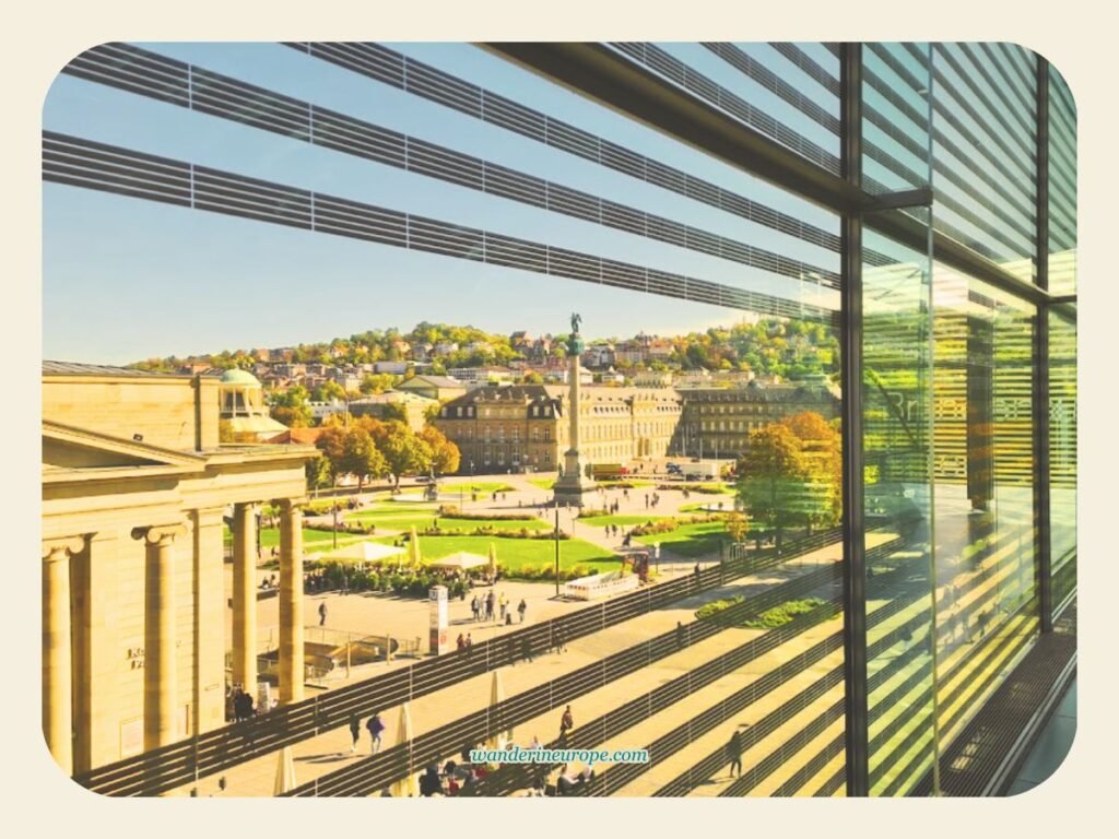 Exploring the Top Attractions at Schlossplatz, Stuttgart 20 View of Schlossplatz from the top of Stuttgart Art Museum, Germany