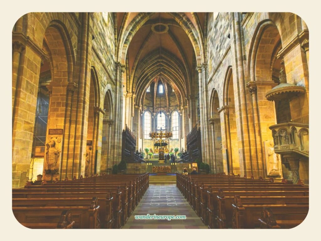 Exploring Old Town Bamberg: Must-See Sights and Experiences 2 View of the choir from the nave of Bamberg Cathedral, Germany