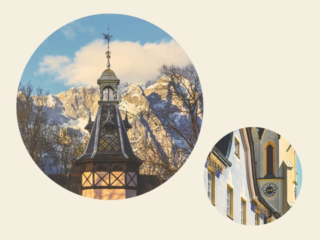 Discovery Guide to Garmisch-Partenkirchen in Bavaria 6 View of the mountains from the town and its charming architecture — a photo inspiration for Garmisch-Partenkirchen, Germany