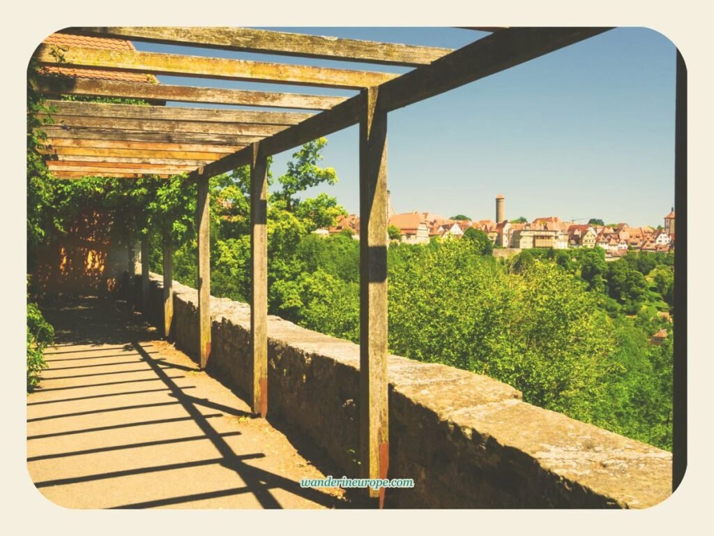 Rothenburg ob der Tauber's Scenic Views & Peaceful Escapes 4 View of the old town from the Castle Garden of Rothenburg ob der Tauber, Germany