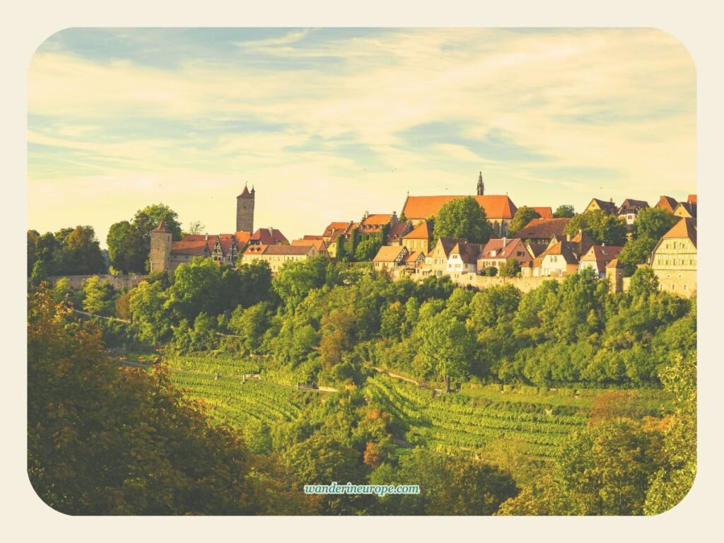 Vineyard panorama trail, Rothenburg ob der Tauber, Germany