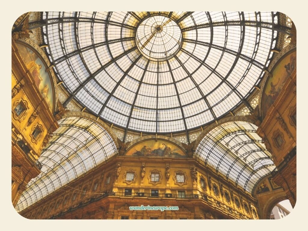 The Ultimate Explorer’s Guide to a Well-Rounded Milan Trip 43 Another view of the glass dome of Galleria Vittorio Emanuele II, Milan, Italy